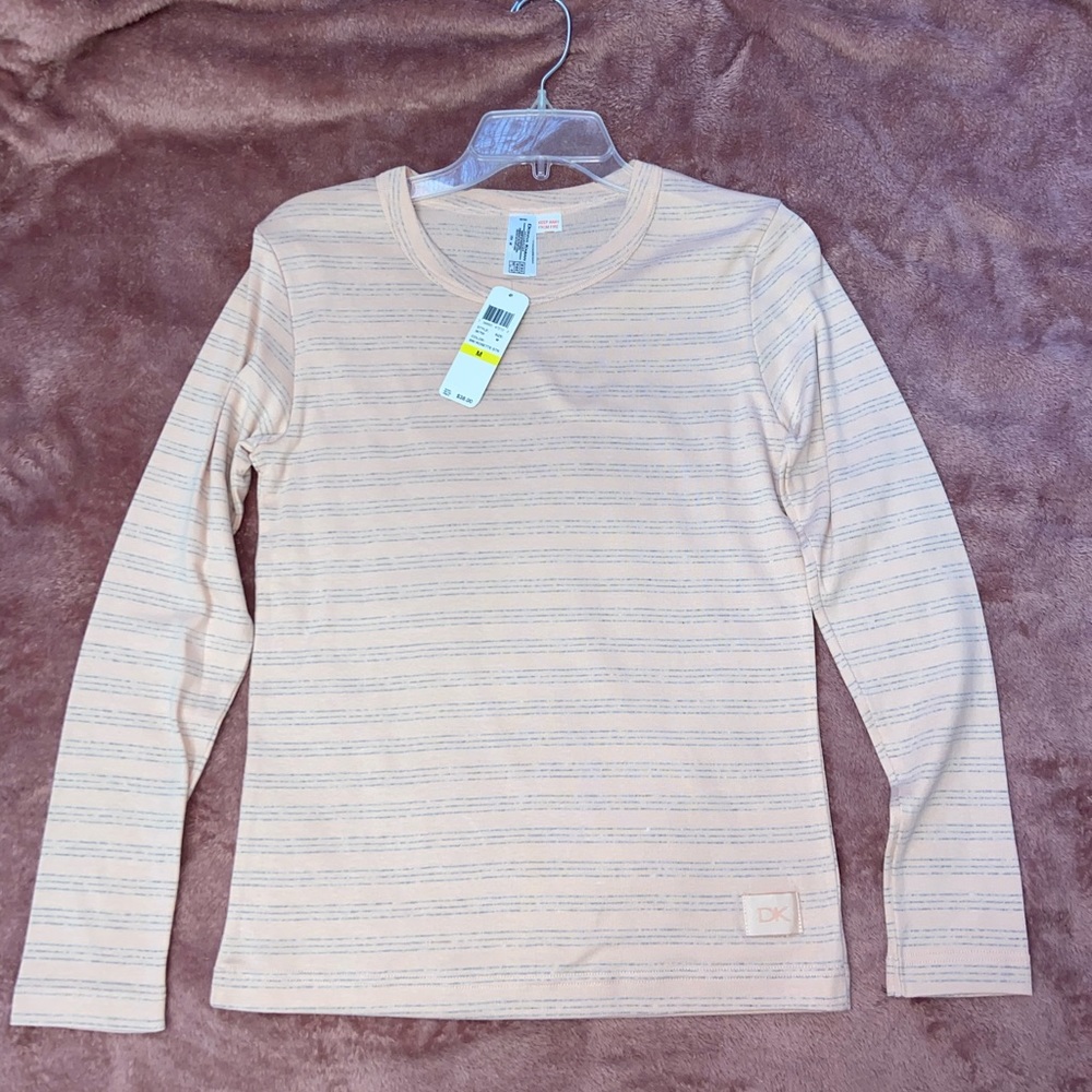 NWT Pink Stripe DKNY Long Sleeved Top